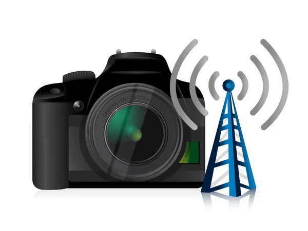 Camera and connection tower — Stock Photo, Image