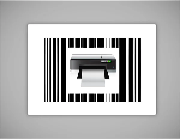 Ілюстрація коду панелі принтера — стокове фото