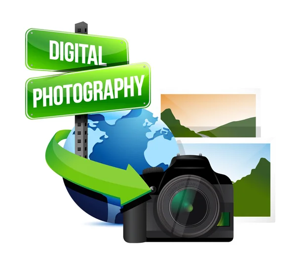 Ilustração do conceito de fotografia digital — Fotografia de Stock