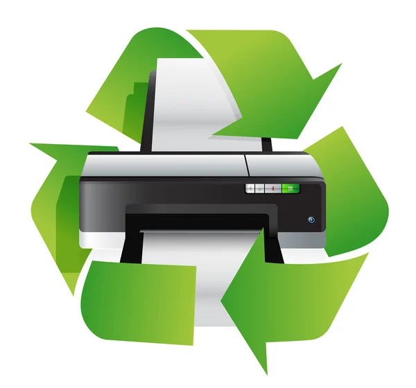 Recyclingkonzept für Drucker — Stockfoto