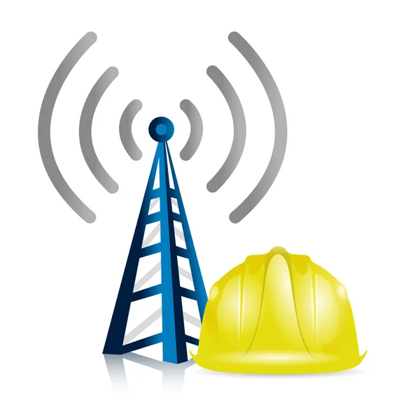 Problemi di connessione di rete in costruzione segno — Foto Stock