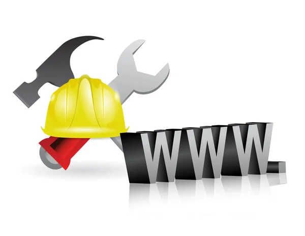 Internet under construction sign — Stock Photo, Image