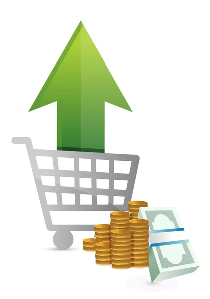 Shopping sales up. concept — Stock Photo, Image