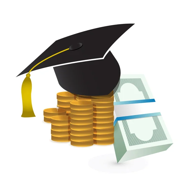 Collegegeld. onderwijs kosten concept illustratie — Stockfoto