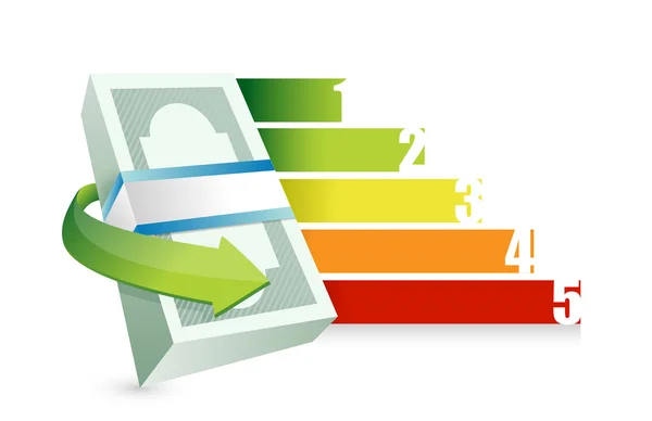 Finansiella företag graf illustration — Stockfoto