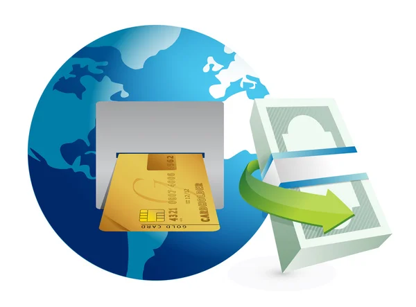 Global atm illustration design graphic — Stockfoto