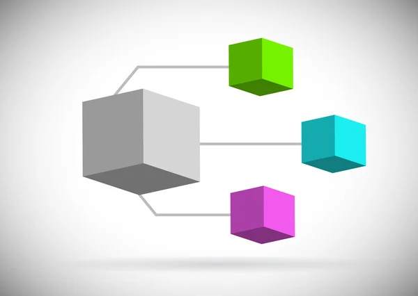 Cuadros de color diagrama ilustración diseño — Foto de Stock