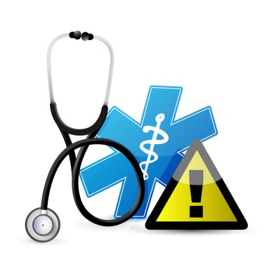 bir stetoskop tıbbi uyarı