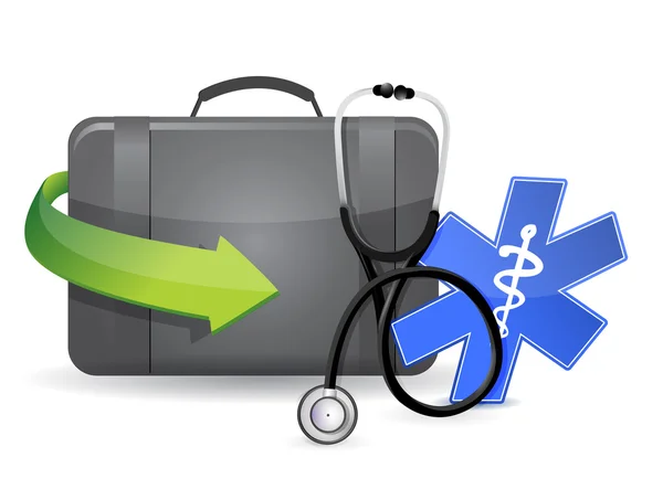 Doctors suitcase equipment — Stock Photo, Image