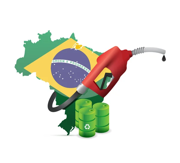 Brasilien alternativt bränsle med en gas pump munstycke — Stockfoto