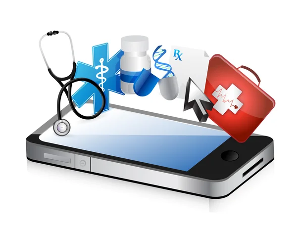 Smartphone concetto medico — Foto Stock