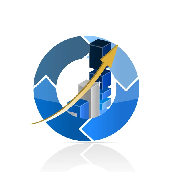 Mavi iş grafik illüstrasyon tasarımı — Stok fotoğraf