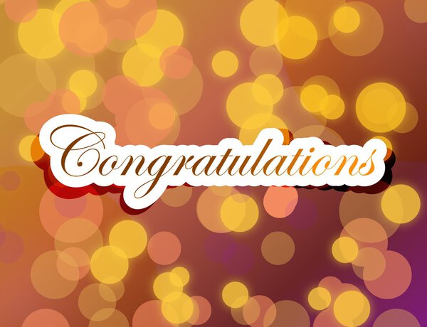 Congratulations lettering illustration design — Stock Photo, Image