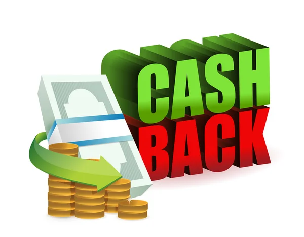 Cash back money sign illustration design — Stock Photo, Image