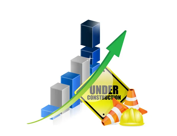 Under construction business sign — Stock Photo, Image