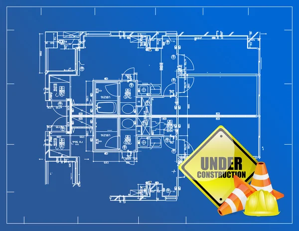 Cianografia in costruzione — Foto Stock