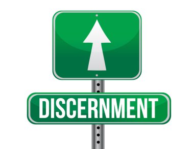 discernment road sign illustration design clipart