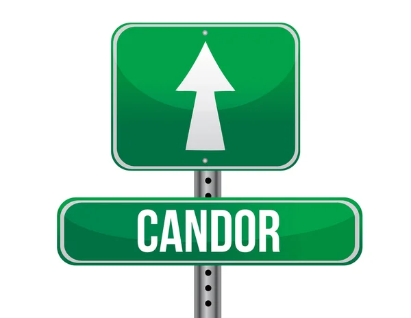 Candor carretera signo ilustración diseño — Foto de Stock
