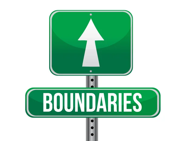 Boundaries road sign illustration design — Stock Photo, Image
