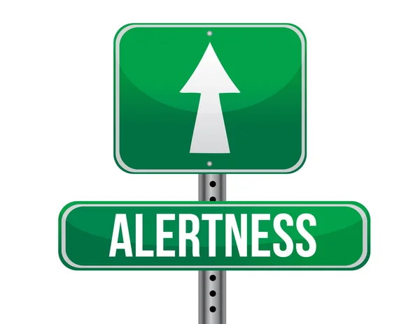 Alertness road sign illustration design — Stock Photo, Image