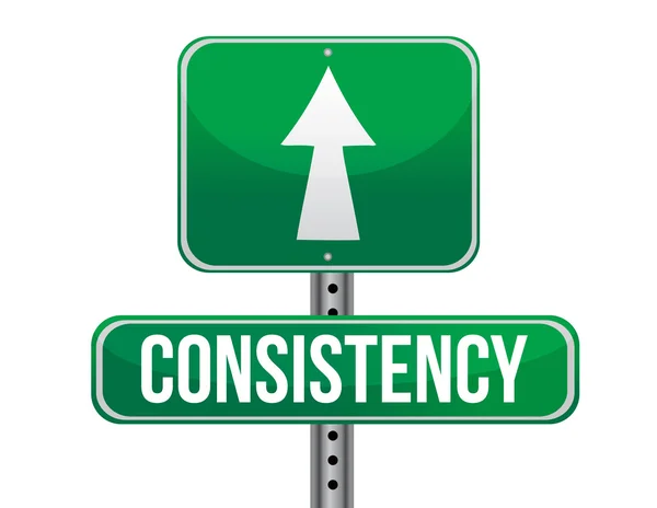 Consistency road sign illustration design — Stock Photo, Image