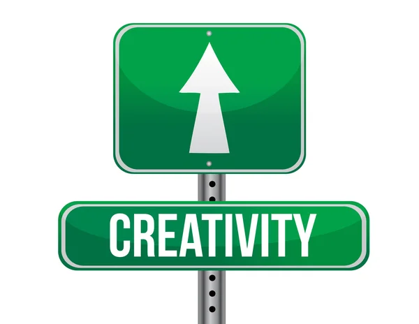 Kreativitet vägutformning tecken illustration — Stockfoto