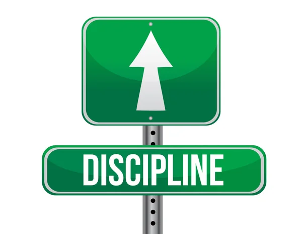 Discipline road sign illustration design — Stock Photo, Image