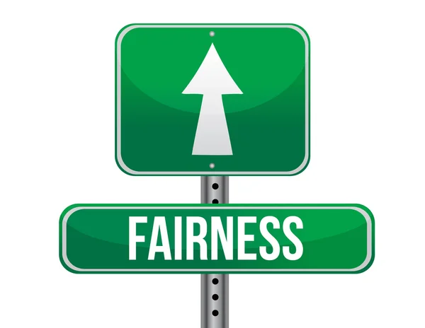 Fairness road sign illustration design — Stock Photo, Image