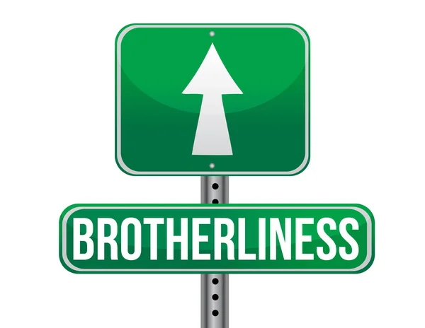 Αδελφοσύνη οδικό σημάδι εικονογράφηση σχέδιο — Φωτογραφία Αρχείου