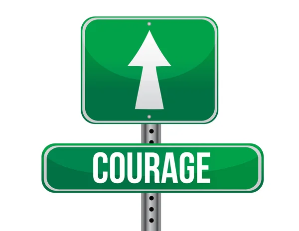 Courage road sign illustration design — Stock Photo, Image
