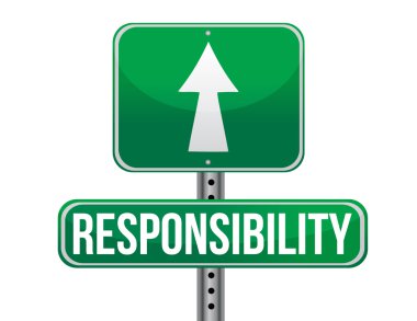 sorumluluk yol işareti illüstrasyon tasarımı