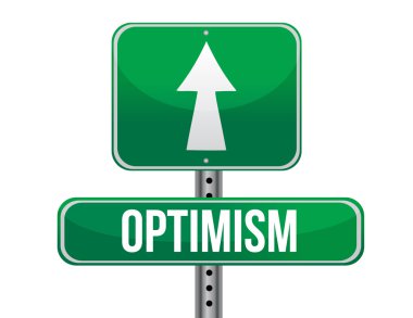 Optimist yol işareti illüstrasyon tasarımı