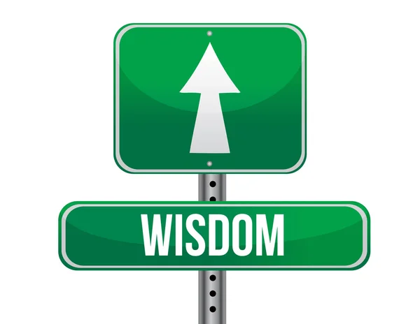 Wisdom road sign illustration design — Stock Photo, Image