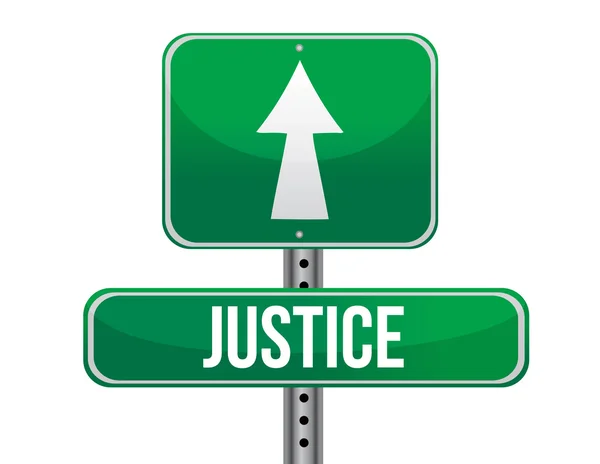 Justice road sign illustration design — Stock Photo, Image