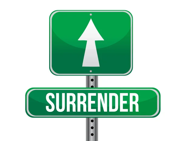 Surrender road sign illustration design — Stock Photo, Image