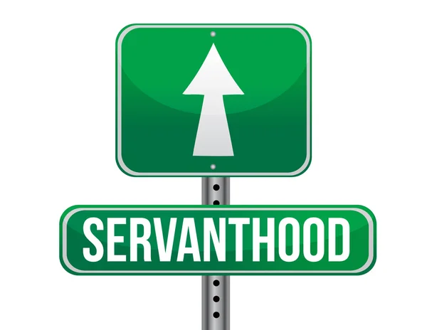 Servanthood road sign illustration design — Stock Photo, Image