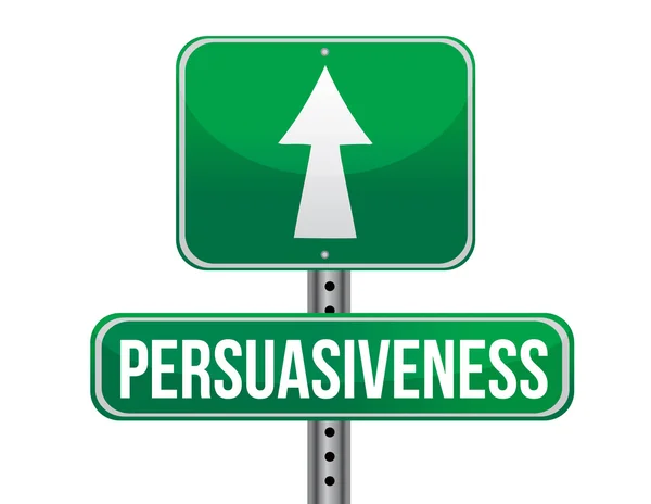 Persuasiveness road sign illustration design — Stock Photo, Image