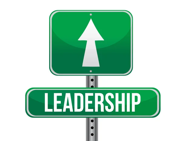 Leadership road sign illustration design — Stock Photo, Image