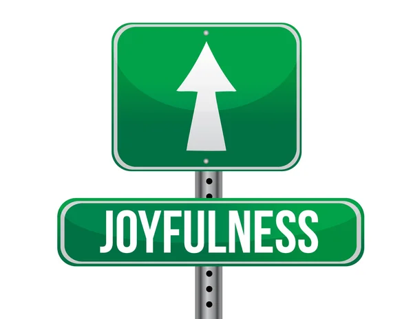 Joyfulness road sign illustration design — Stock Photo, Image