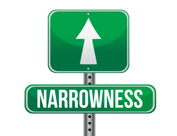 Narrowness road sign illustration design — Stock Photo, Image