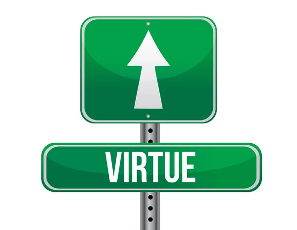 Virtue road sign illustration design — Stock Photo, Image