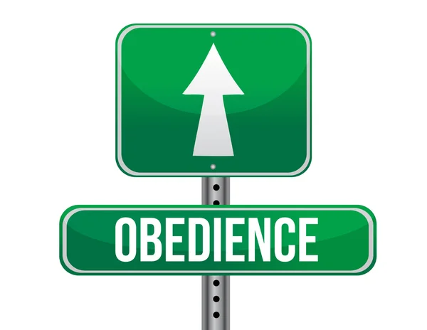 Obedience road sign illustration design — Stock Photo, Image