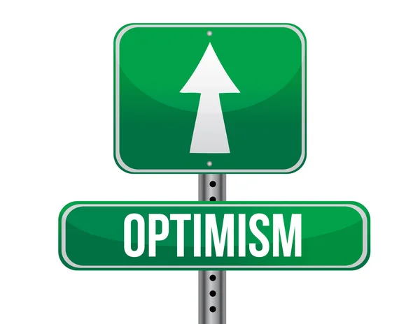 Optimist road sign illustration design — Stock Photo, Image