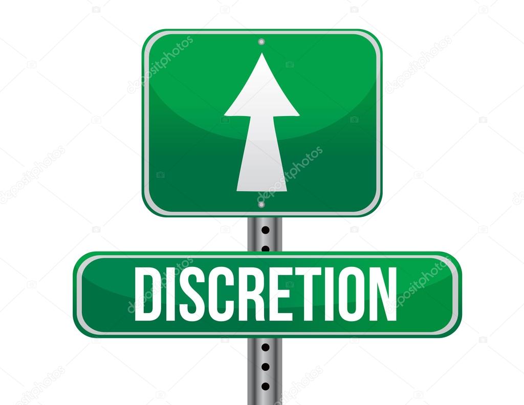 discretion road sign illustration design