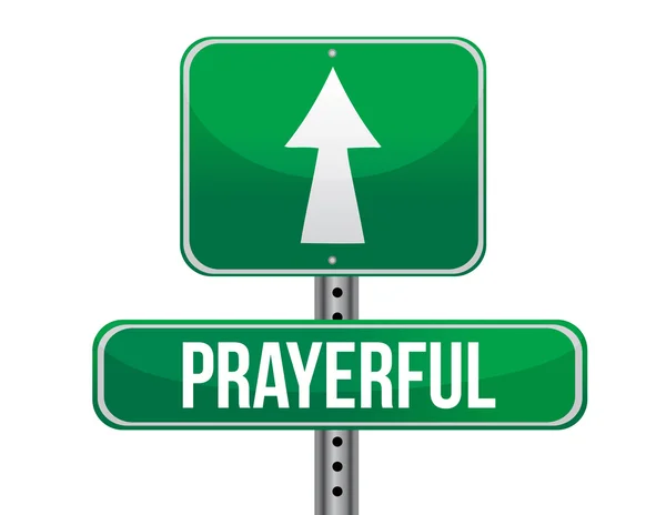 Prayerful road sign illustration design — Stock Photo, Image