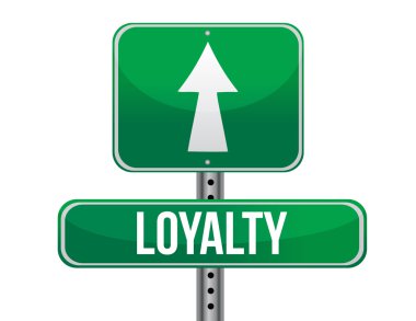 sadakat yol işareti illüstrasyon tasarımı