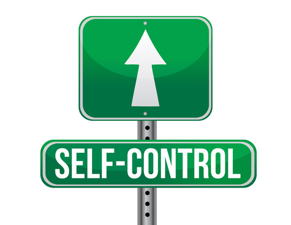 self control road sign illustration design