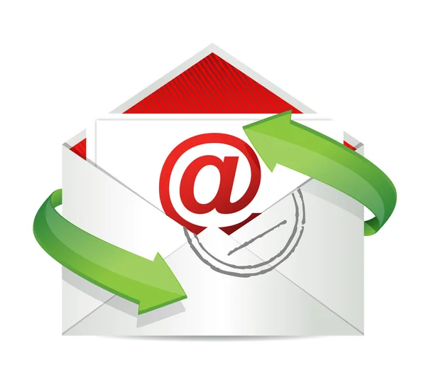 Concepção de e-mail design ilustração — Fotografia de Stock