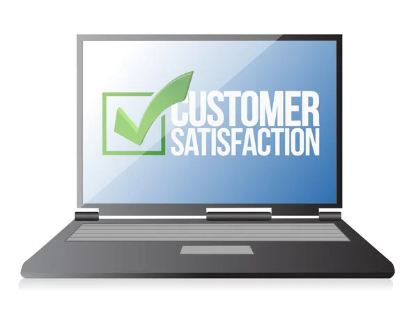 Laptop Customer Support Bewertung Illustration — Stockfoto