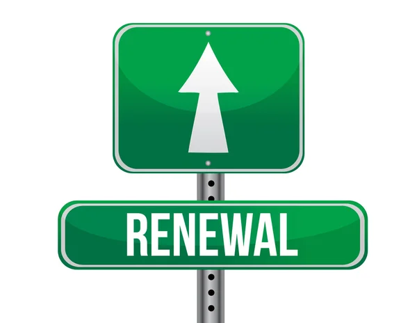 Renewal road sign illustration design — Stock Photo, Image